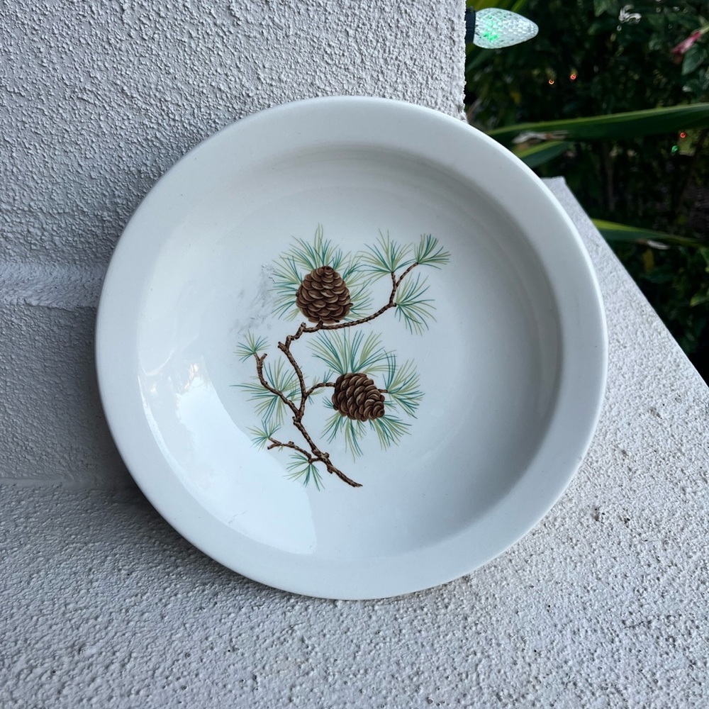 French Saxon China Pine Cone Dinner Plate (s) 9 3/4" USA